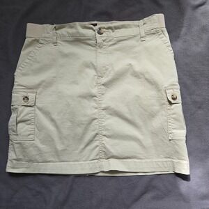Lee Cargo Skort Womens Size Medium Khaki Stretchy Pockets Skirt